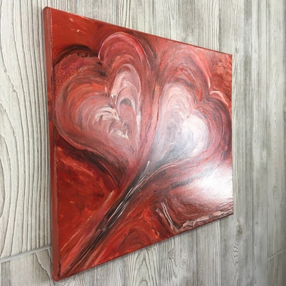 Romantic Hearts Painting Original Artwork Medium Wall Decor - Picture 11 of 16